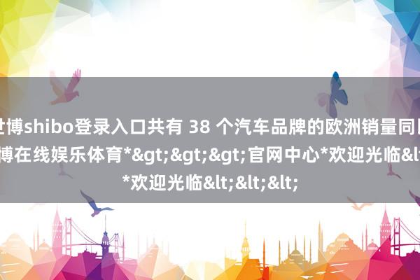 世博shibo登录入口共有 38 个汽车品牌的欧洲销量同比着落-*世博在线娱乐体育*>>>官网中心*欢迎光临<<<