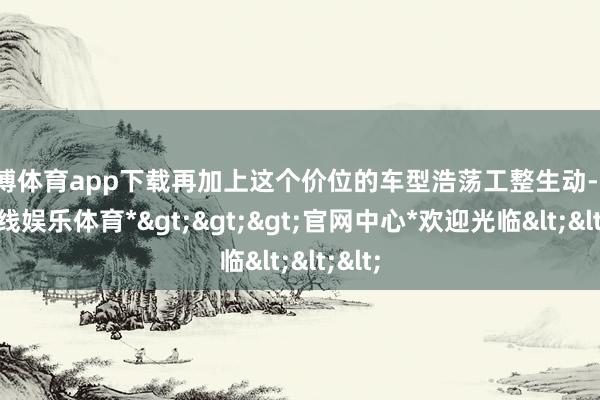 世博体育app下载再加上这个价位的车型浩荡工整生动-*世博在线娱乐体育*>>>官网中心*欢迎光临<<<