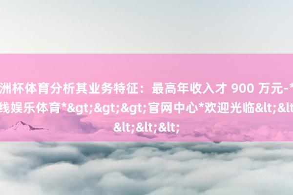 欧洲杯体育分析其业务特征：最高年收入才 900 万元-*世博在线娱乐体育*>>>官网中心*欢迎光临<<<