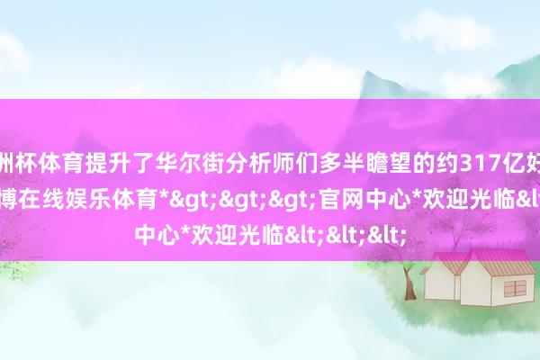 欧洲杯体育提升了华尔街分析师们多半瞻望的约317亿好意思元-*世博在线娱乐体育*>>>官网中心*欢迎光临<<<