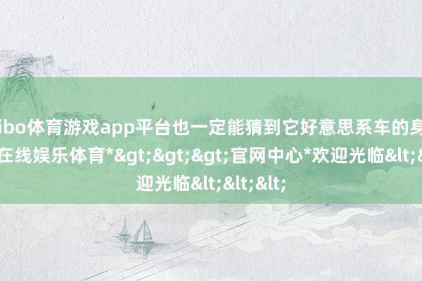 shibo体育游戏app平台也一定能猜到它好意思系车的身份-*世博在线娱乐体育*>>>官网中心*欢迎光临<<<